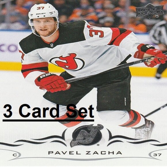 Pavel Zacha Hockey Card Collection - 3 NHL Hockey Cards - Picture 1 of 4